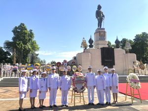 พิธีวางพวงมาลาถวายราชสดุดี เนื่องในวันสมเด็จพระมหาธีรราชเจ้า ประจำปี 2566